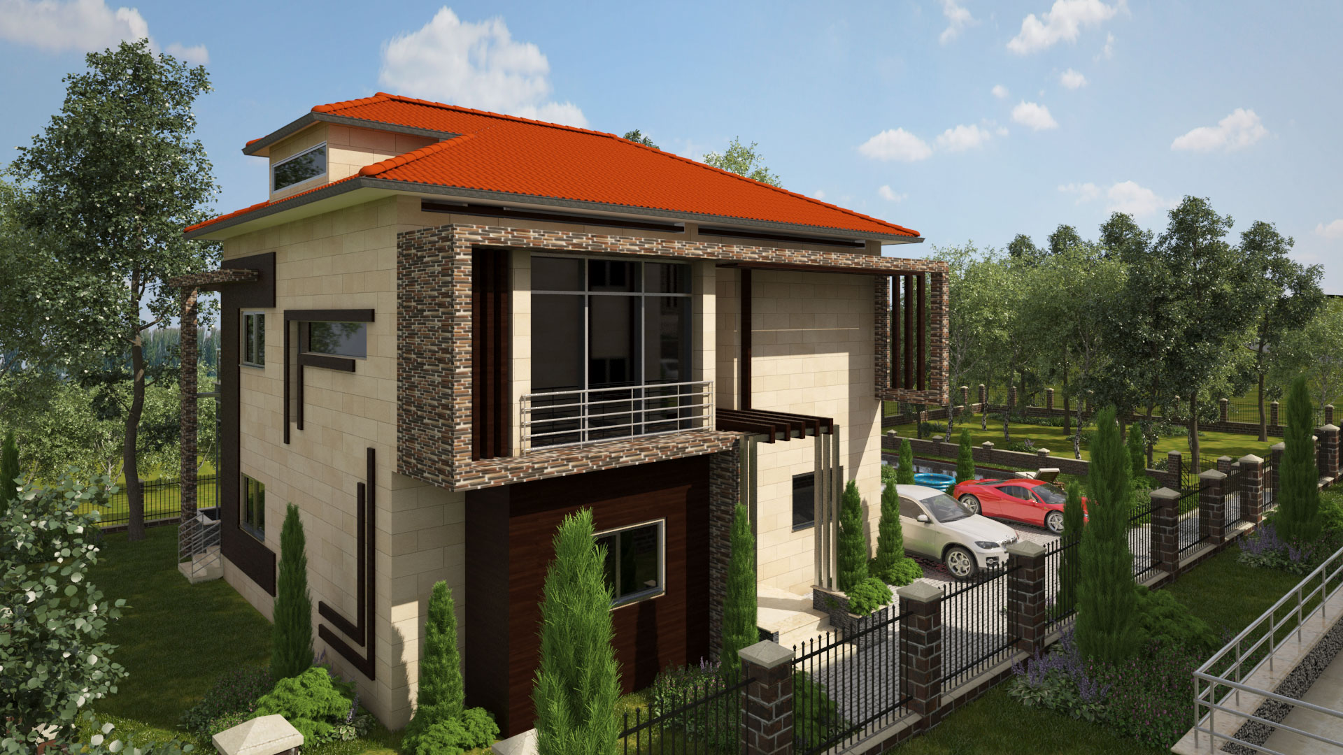 Architecture & engineering Design & visualization for Touairi 76-77 villas in Touairi Village, South Lebanon.